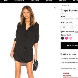 KRISA LBD - Drape Button Front Mini -  REVOLVE